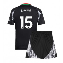Arsenal Jakub Kiwior #15 Uit tenue Kids 2024-25 Korte Mouw (+ Korte broeken)